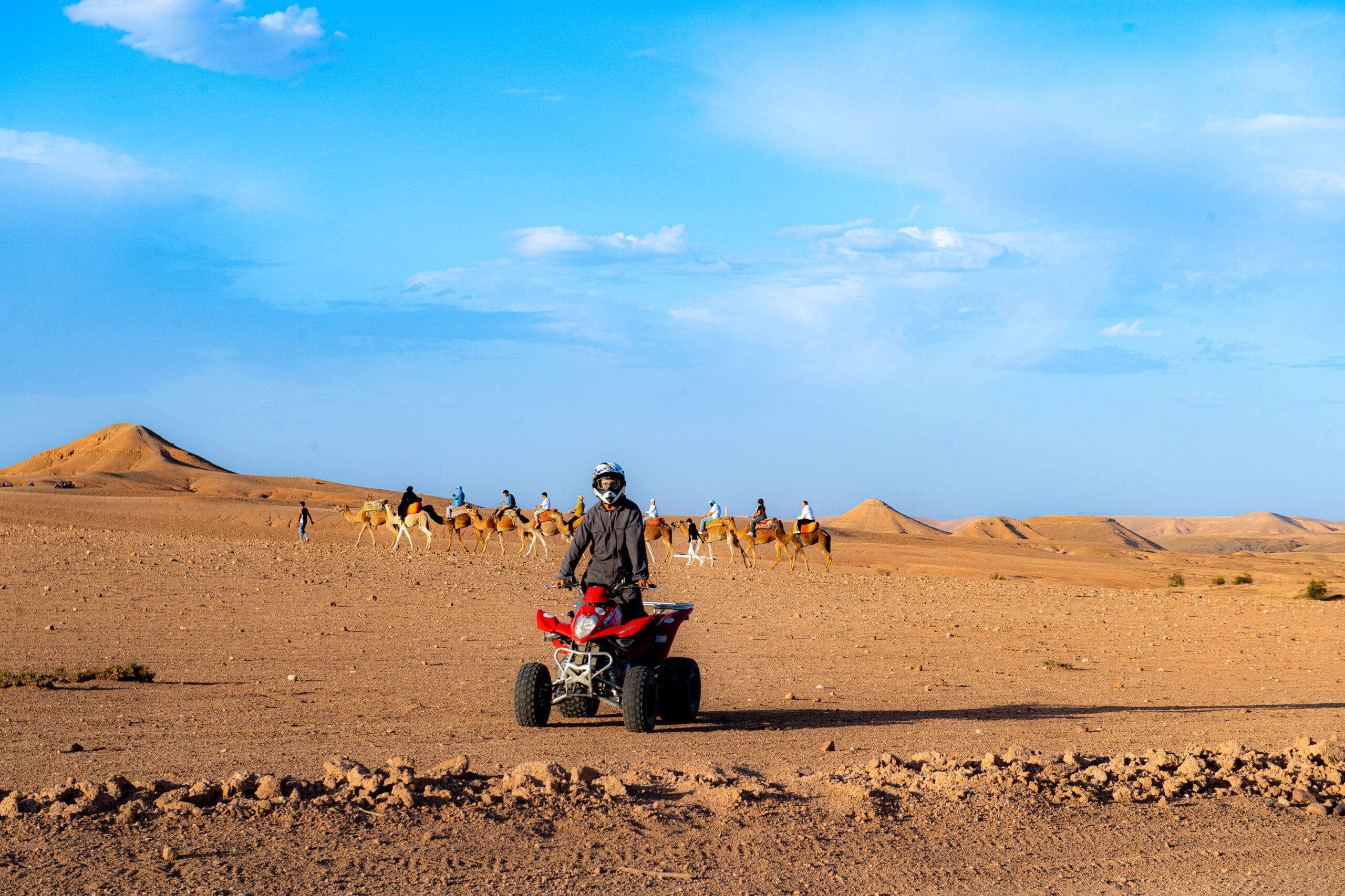 Quad and Camel at Sunset